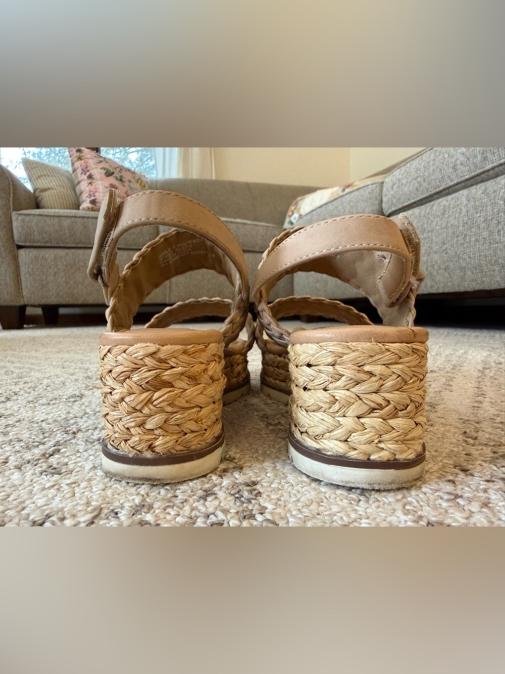 Dolce Vita Girls Sandals Sz 1 Platform Tan - Picture 4 of 6
